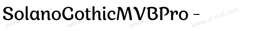 SolanoGothicMVBPro 字体转换
